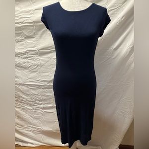 Velvet torch navy blue sheath bodycon dress size medium